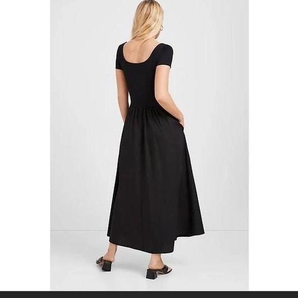 Scoop Neck Black Maxi Dress - Picture 2 of 4